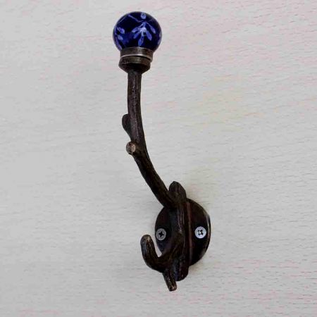 Navy Blue Floral Tree Hook-EHG-08