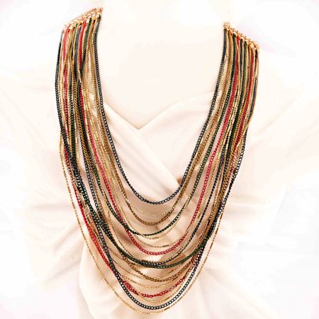 Multicolored Layered Necklace New Beautiful Jewellery