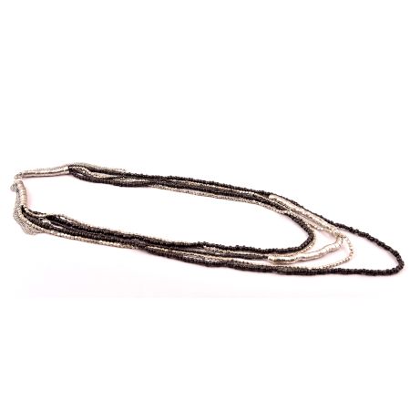 Black & White Layered Necklace New Beautiful Jewellery