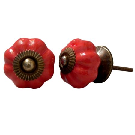 Solid Red Medium Knob