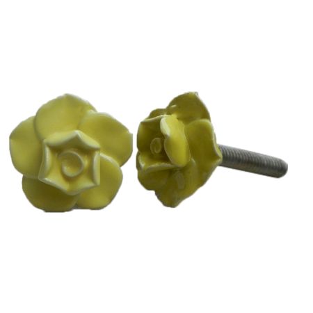 Yellow Rose Knob