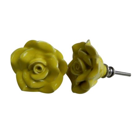 Yellow Rose Knob