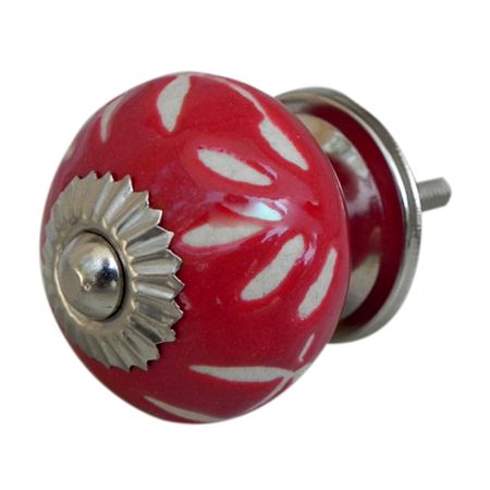 Red Etched Ceramic Knob-19