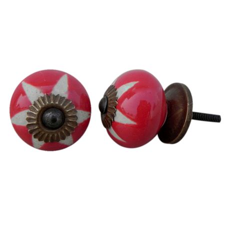 Red Etched Ceramic Knob-05