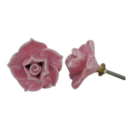 Pink Rose Knob