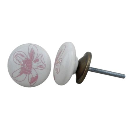Pink Lilium Flat Knob