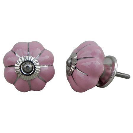 Pink Silver Melon Knob
