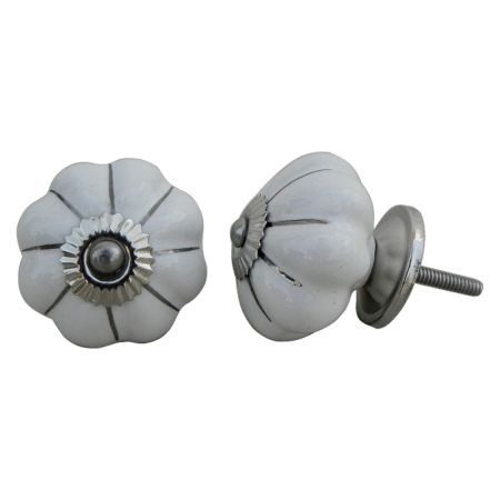 White Silver Melon Knob