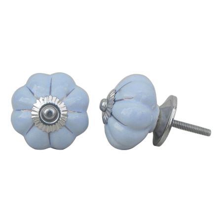 Light Blue Golden Knob