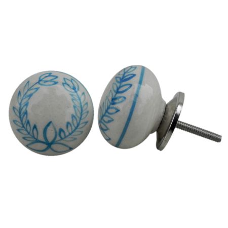 Olive Branch Ceramic Knob (1)