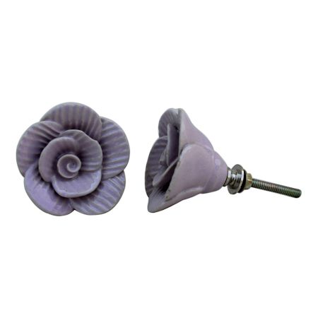 Light Purple Rose Knob