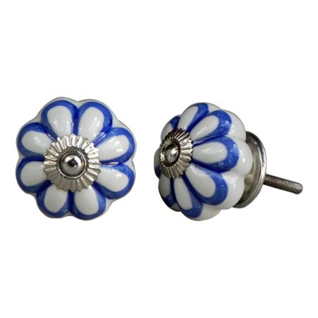 Blue Flower Knob