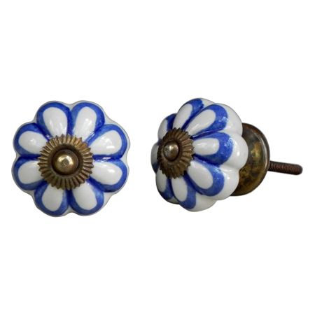 Blue Flower Knob