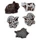 Set  of 5 Piece New Wooden Printing Block