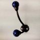 Navy Blue Floral Iron Hook-EHG-08