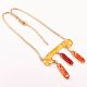 Orange Bib Necklace New Beautiful Jewellery
