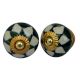 Dark Green Check Ceramic Cabinet Knob Online