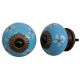 Turquoise Flower Knob