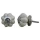Cream Silver Medium Knob