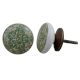 Green Floral  Flat Knob