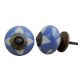 Slate Blue Etched Ceramic Knob-31