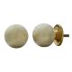Cream Round Ceramic Knob