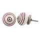 Cherry Striped Ceramic Knob