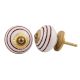 Cherry Striped Ceramic Knob
