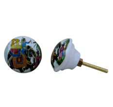 King Riding Elephant Metal Knobs