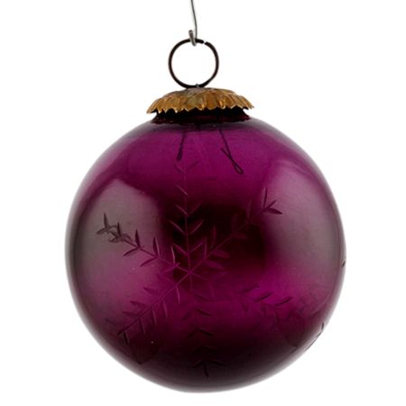 Purple Leaf Cut Christmas Hanging