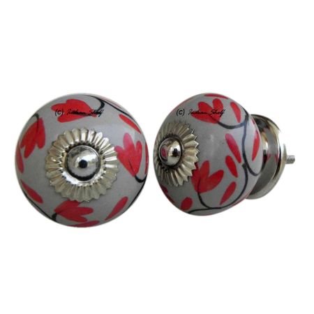 Light Grey Amaryllis Knob