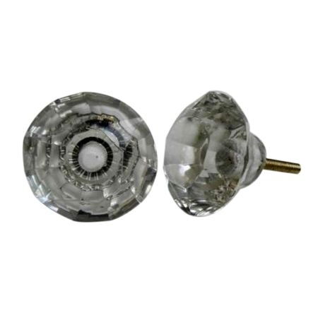Clear Diamond Door Knobs Large