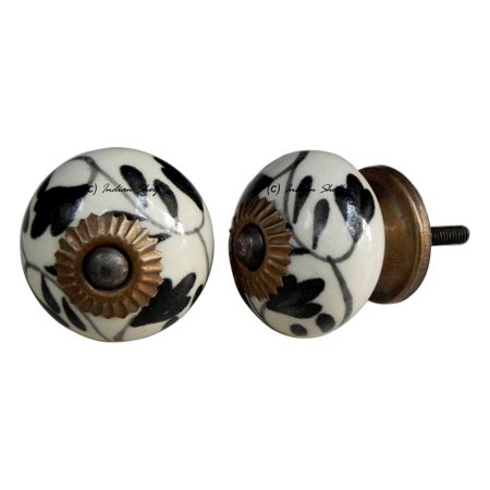 Black Flower Knob