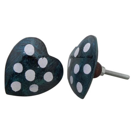 Slate Grey Heart Drawer Knobs