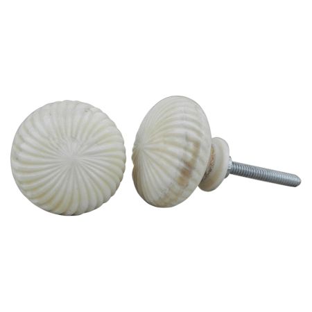 Cream Marigold Bone Knobs