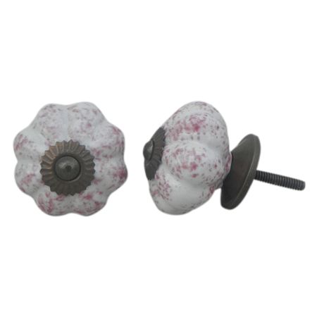 Pink Calico Melon Knob