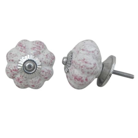 Pink Calico Melon Knob