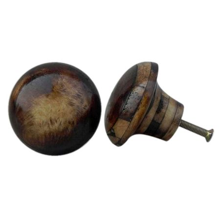 Wooden Chocolate Oval Knob
