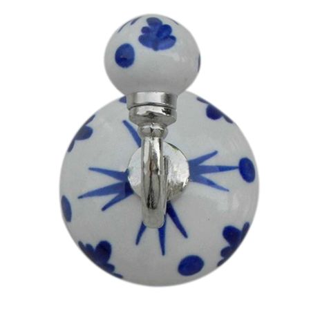 Blue Floral Dot Hooks