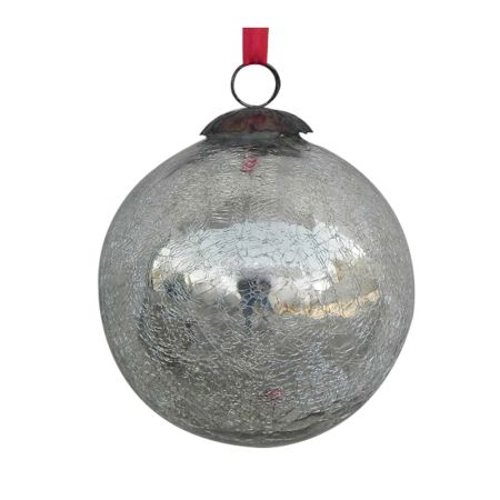 Silver Crackle  Big Hanging