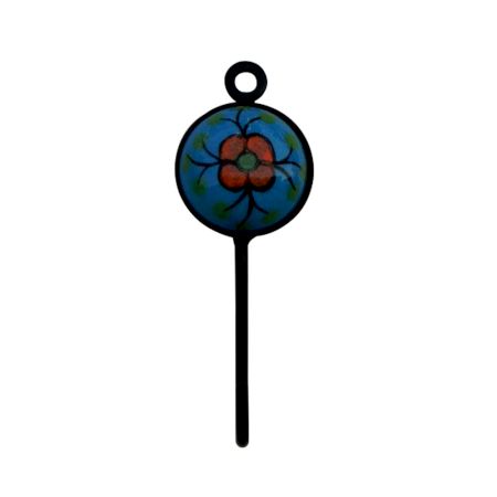 Orange Floral Designer Wall Hooks