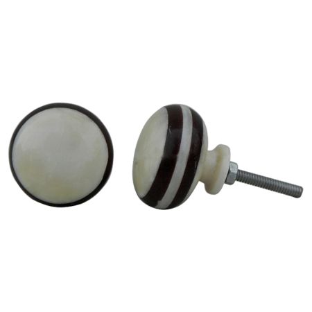 Black Bone Flat Knob