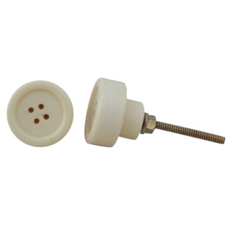 Cream Button Knob