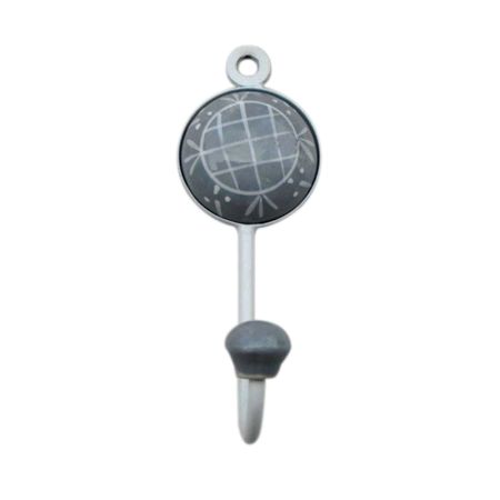 Grey Check Designer Wall Hooks
