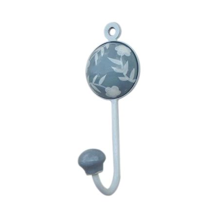 Grey Flower Leaf Designer Wall Hooks