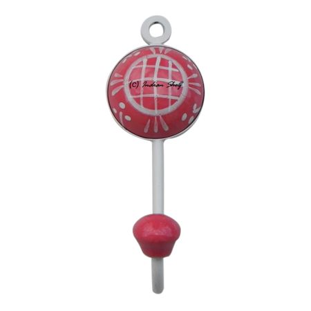 Red Check Decorative Wall Hooks