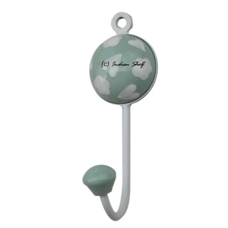 Sage Green Heart Decorative Wall Hooks
