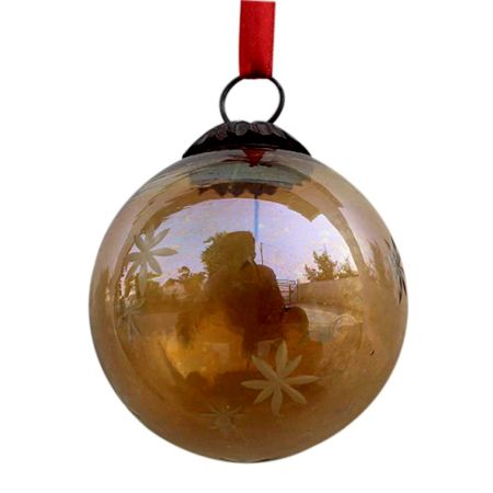 Amber Plum Star Cut Christmas Hanging