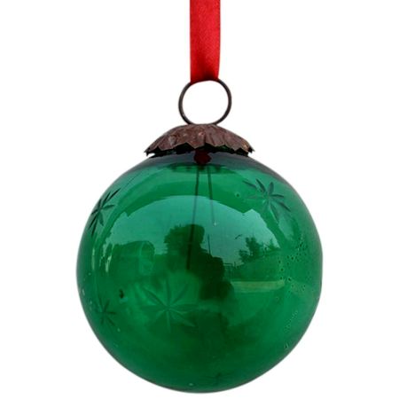 Green Plum Star Cut Christmas Hanging