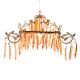 Orange Modern Glass Chandelier.